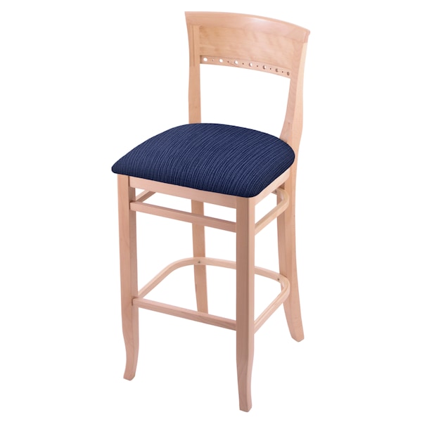 25" Counter Stool, Natural Finish, Graph Anchor Seat